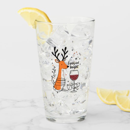 Verre Tipsy and Bright Reindeer (Devant glace)