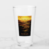 Verre Titan la plus grande lune de la planète Saturne (Devant)