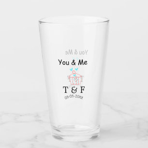 Verre Toi et moi gâteau de cupcake rouge saint-valentin