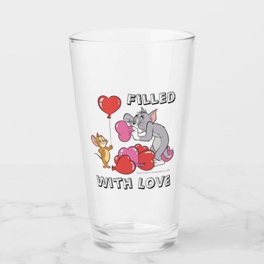 Verre Tom & Jerry Inflate Valentine Heart Ballons (Devant)