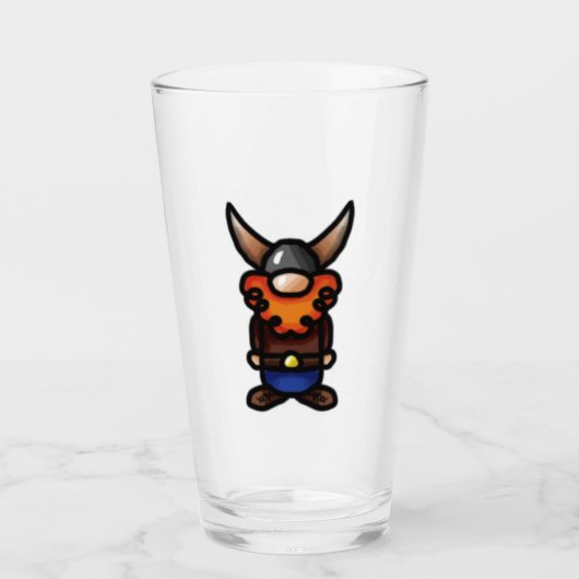 Verre Tomte avec barbe rouge Viking Glass (Devant)