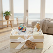 Verre tongs colorés aquarelle personnalisable