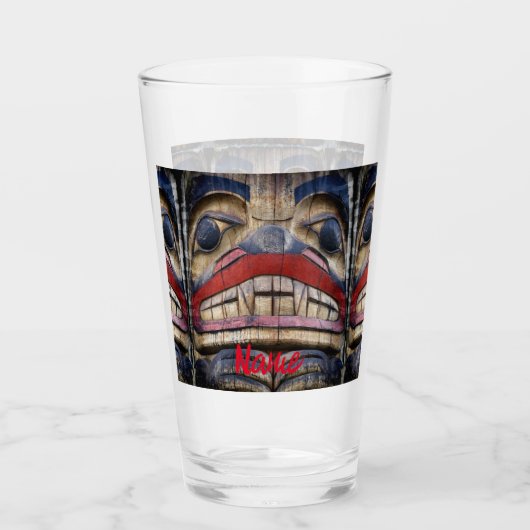 Verre Tonnerre à visage totem (Devant)