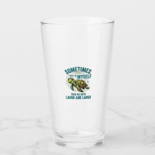 Verre Tortue Drôle Qui Se Parle À Moi-Même Design De T-S