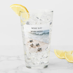 Verre Tortues marines de la côte de l'océan plage
