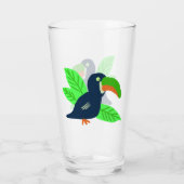 Verre Toucan Tropical Et Feuille (Dos)
