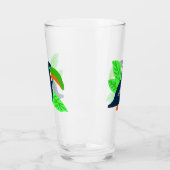 Verre Toucan Tropical Et Feuille (Gauche)