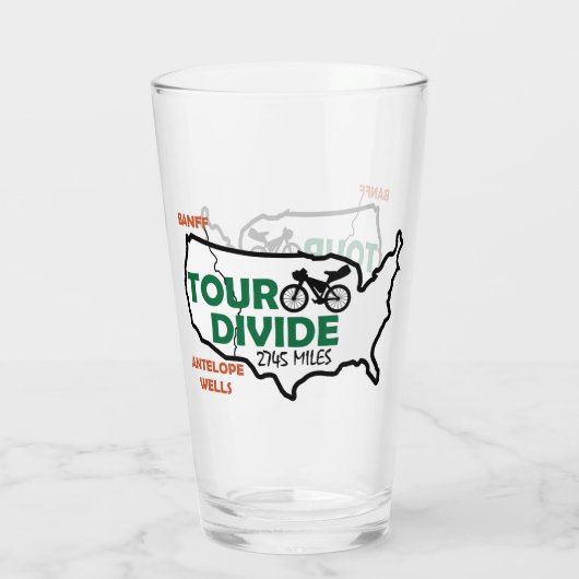 Verre Tour Divide USA logo pinte (Dos)