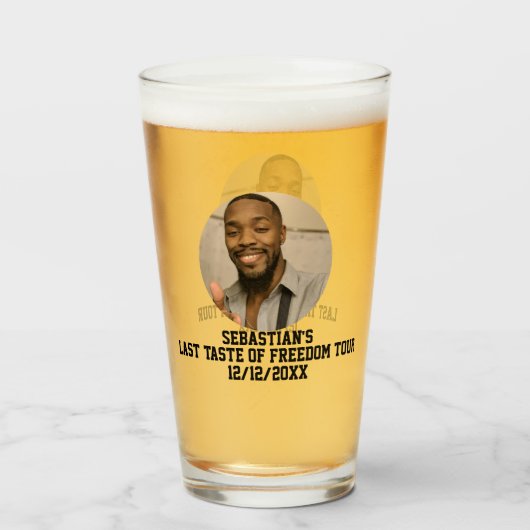 Verre Tour du dernier goût de liberté du marié Enterrem (Dos (rempli))