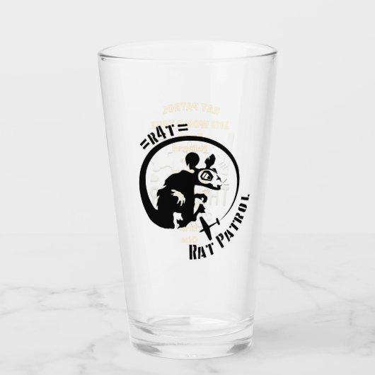 Verre Tour du monde 2019 de patrouille de rat (Devant)