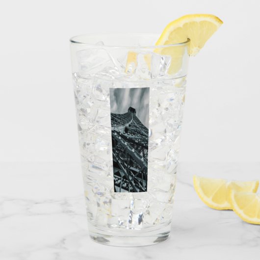 Verre Tour Eiffel Paris Acier et ciel (Dos glace)