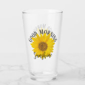 Verre Tournesol brillant Bon Matin Soleil (Dos)