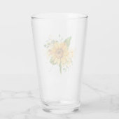 Verre Tournesol et libellule éclaboussure automne (Dos)