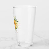 Verre Tournesol et libellule éclaboussure automne (Gauche)