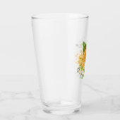 Verre Tournesol et libellule éclaboussure automne (Droite)