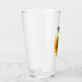Verre Tournesol jaune ensoleillé avec abeille personnali (Droite)