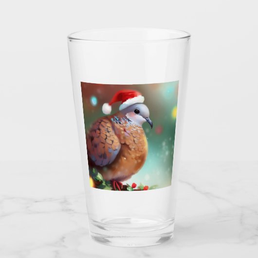 Verre Tourterelle de Noël 1 (Devant)