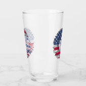 Verre Tous les américains Mama Rouge Blanc Bleu Drapeau (Gauche)
