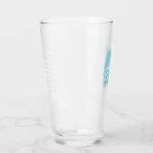 Verre Toussin d'amour multilingue - Mint bleu + AMOUR (Gauche)