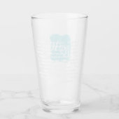 Verre Toussin d'amour multilingue - Mint bleu + AMOUR (Devant)
