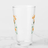 Verre Tracer ou traiter les os croisés Halloween visage (Gauche)