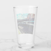 Verre Train bleu et argent (Dos)