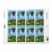 Verre Trait Style Vin Étiquette (Feuille entière)