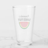 Verre Tranche de pastèque fraîche boisson de fête d'été (Dos)