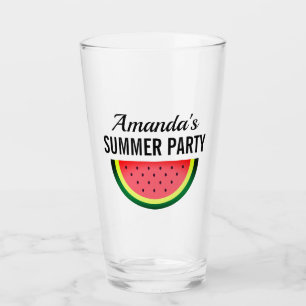 Verre Tranche de pastèque fraîche boisson de fête d'été