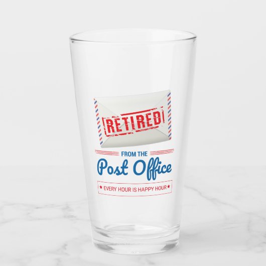 Verre Travailleur de poste retraité Mailman Retraite Fun (Devant)
