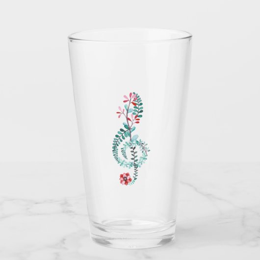 Verre Treble Clef Musique Cadeau Musicien Groupe d'ensei (Devant)