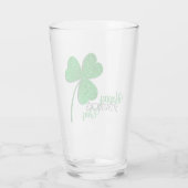 Verre Trèfle scintillant vert Joyeuse St Patrick (Dos)