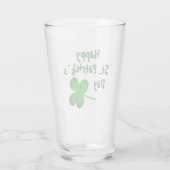 Verre Trèfle vert irlandais Joyeuse St. Patrick (Dos)