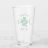 Verre Trèfle Vert Shamrock St. Patrick`s Day (Dos)