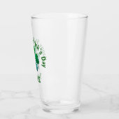 Verre Trèfle Vert Shamrock St. Patrick`s Day (Gauche)