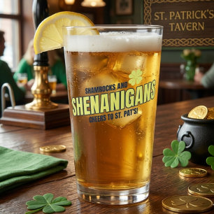 Verre Trèfles et Farces Bière de la Saint-Patrick