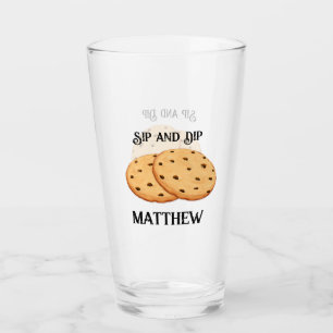 Verre Trempez et Buvez Lait et Cookies Personnalisés