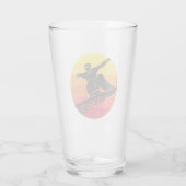 Verre Tremplin en Snowboard Rétro (Dos)