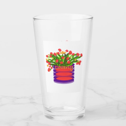 VERRE TRÈS FLORALE (Devant)