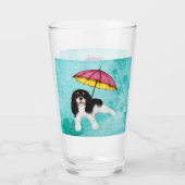 Verre Tri Cavalier Spaniel et Umbrella (Dos)