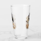 Verre Tri Couleur Anglais Setter Art, chasse en bois (Gauche)