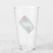 Verre Triangles gris turquoise sur bordeaux (Dos)