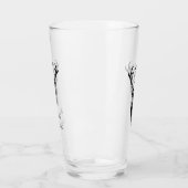 Verre Tribal Black Stag Silhouette Monogramme (Gauche)