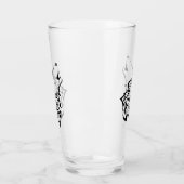 Verre Tribal vectoriel du loup hurleur noir (Gauche)
