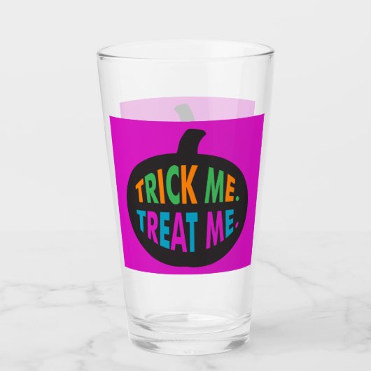 Verre Trick Me Traite, Halloween Multi-Couleur (Devant)