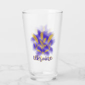 Verre Trident ukrainien fait d'oreille de blé (Dos)