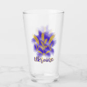 Verre Trident ukrainien fait d'oreille de blé (Devant)