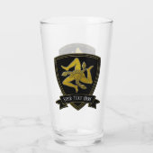 Verre Trinacria sicilien votre texte (Dos)