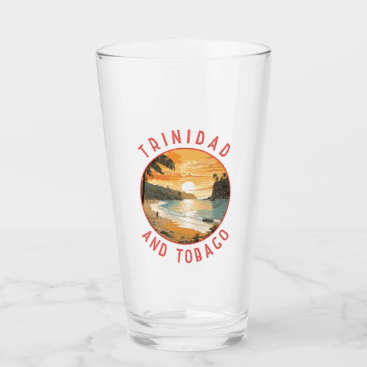 Verre Trinité-et-Tobago Caribbean Distressed Circle (Devant)