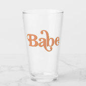 Verre TRIXIE Retro 70's Thème Super Babe Bachelorette (Devant)